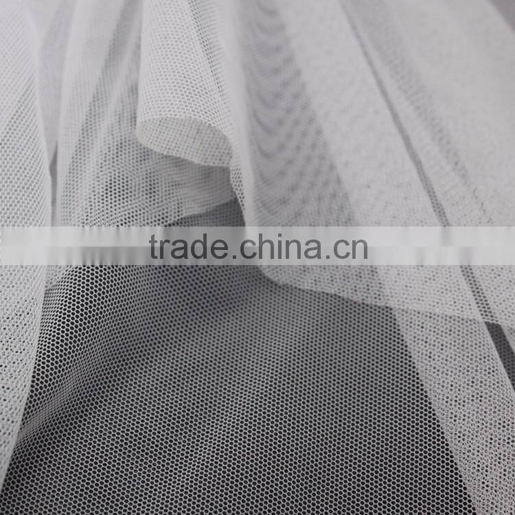 Good quality rigid fine nylon mesh fabric / stiff nylon net fabric for lingerie