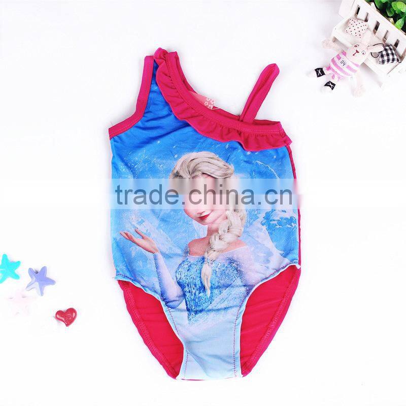 One Piece Elsa Princess 2015 Kids Girls Swimwear