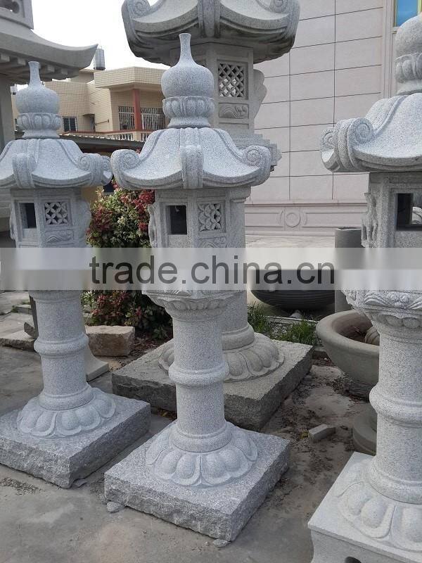 Japanese garden stone pagoda lantern