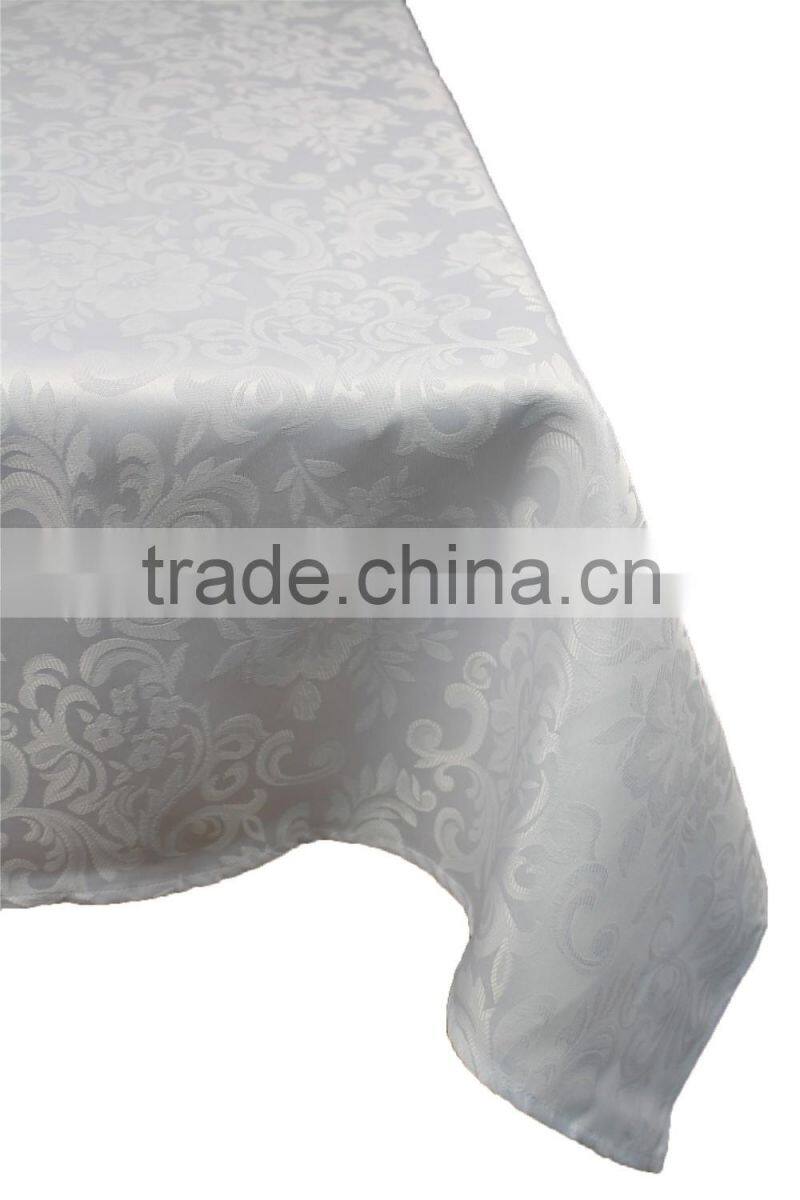 Wholsale Fancy Design Jacquard Soild Color Banquet Tablecloth