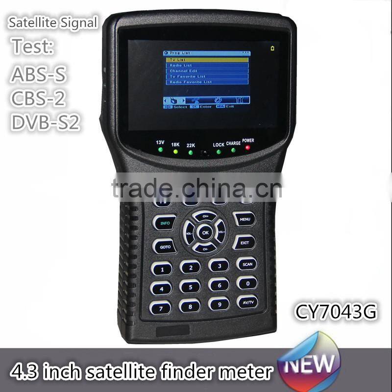 CY7043G 4.3" Satellite Finder Meter Test ABS-S Signal