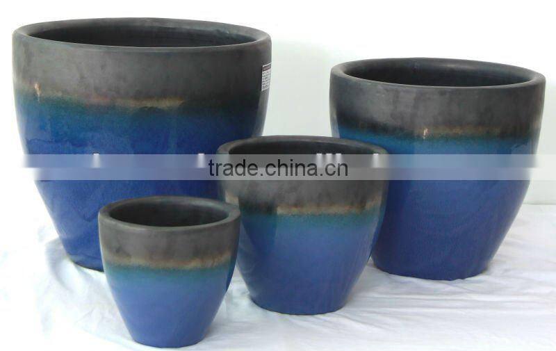 terracotta collection glazed planter and flowerpot