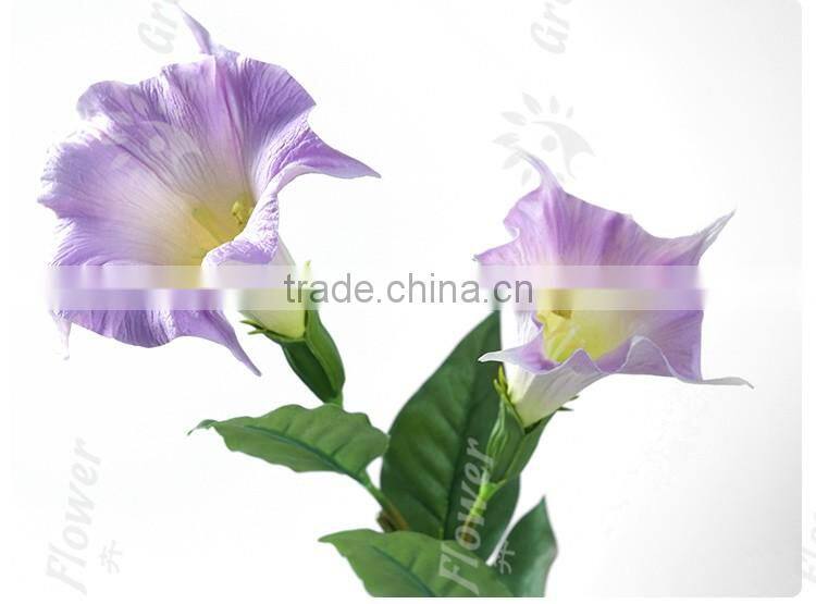Greenflower 2016 Wholesale Real Touch Latex PU China Artificial Flowers datura for wedding decoration