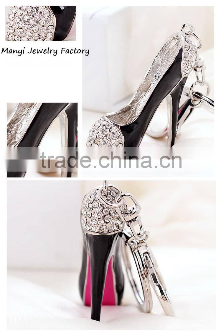 Fashion jewelry wholesale alibaba high-heeled shoe key chain metal K0015