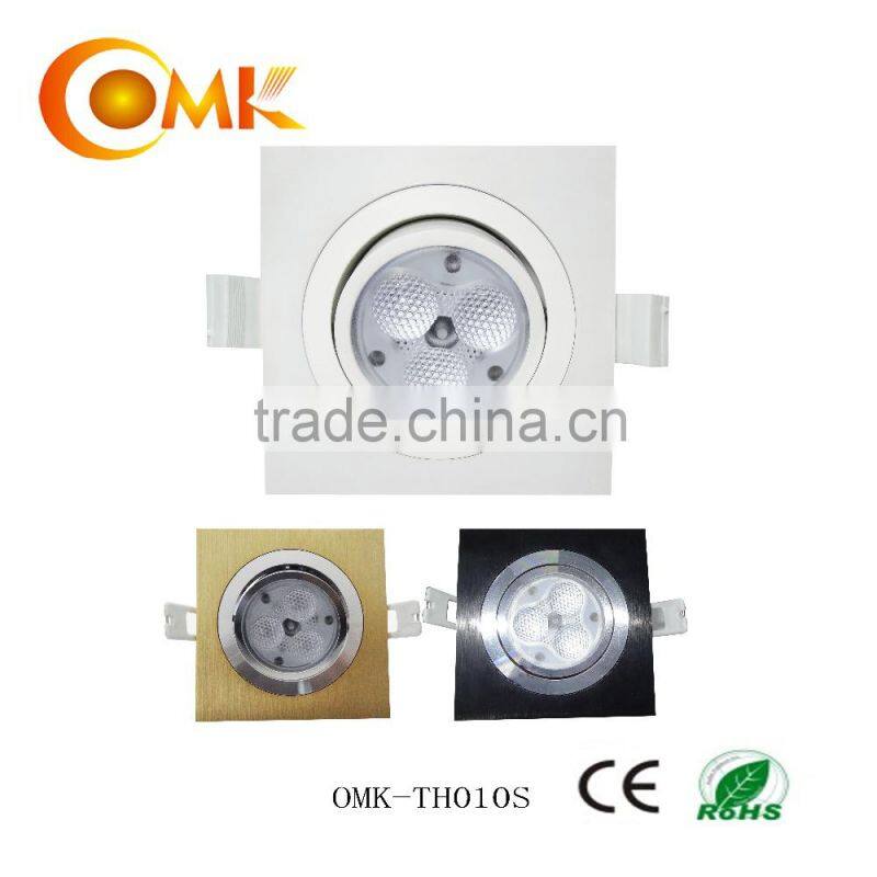 9w ce rohs approved square led recessed ceiling light ceiling lamp