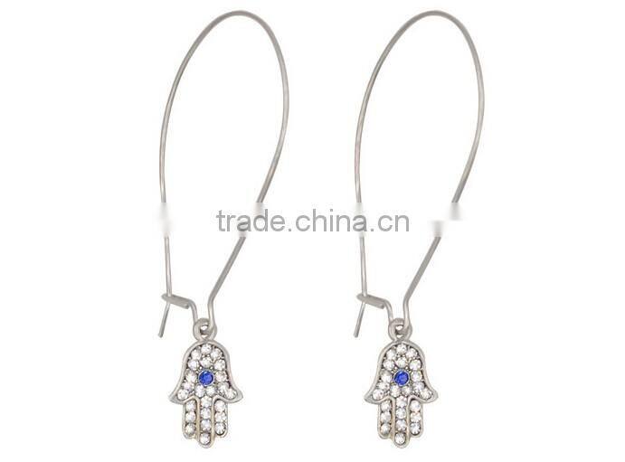 >> 2016 New turkish hamsa fatima hand earrings/
