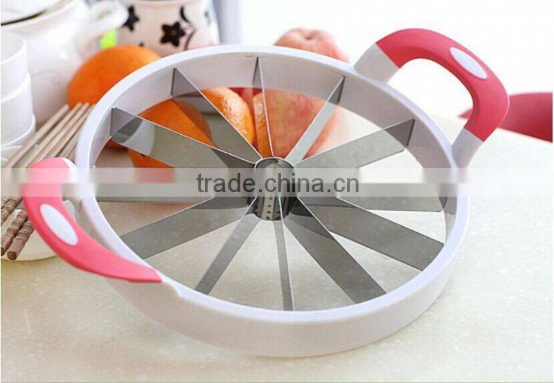 Watermelon Melon Cantaloupe Stainless Steel Cutter Slicer with Handles Hander