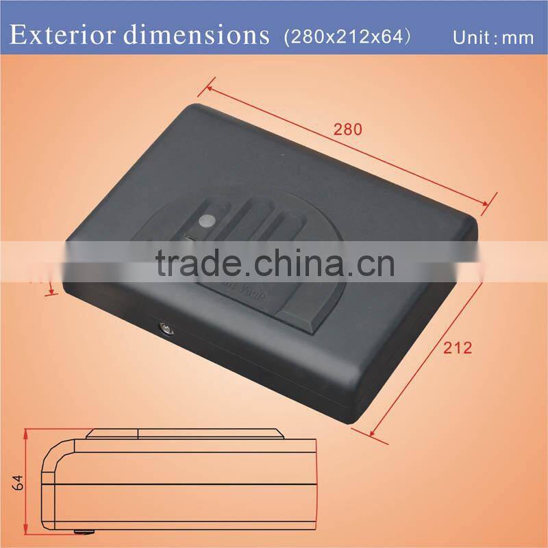 Wholesale- MS500 Micro Vault biometric fingerprint portable car gun mini security storage steel safe box, document file safe