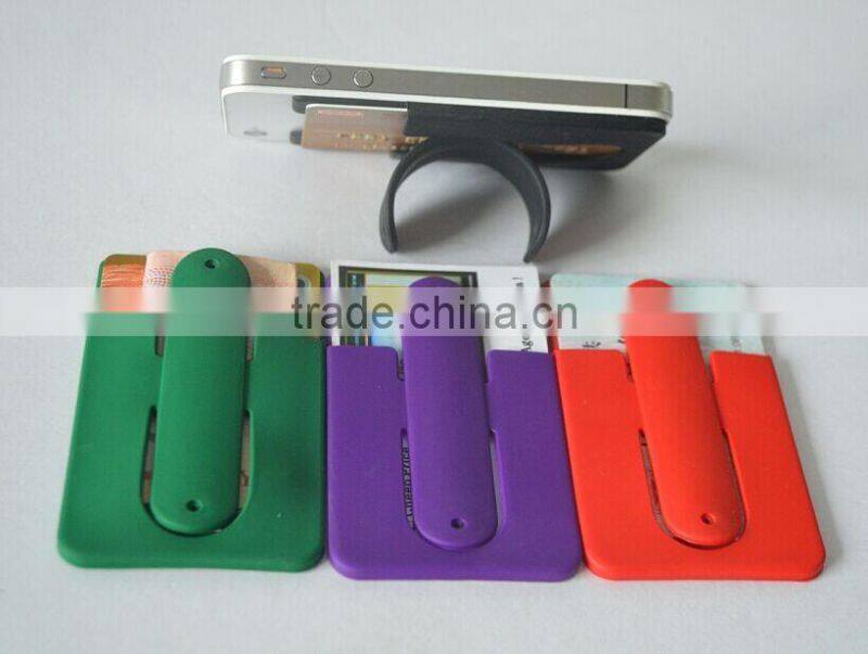 Stand Wallet Case,Silicone Smart Card Wallet 3m Sticky