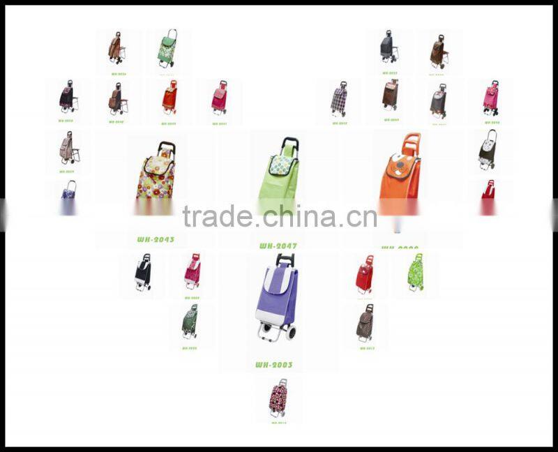 outdoor foldable shopping trolley/High quality lightweight wheeled shopping trolley bag