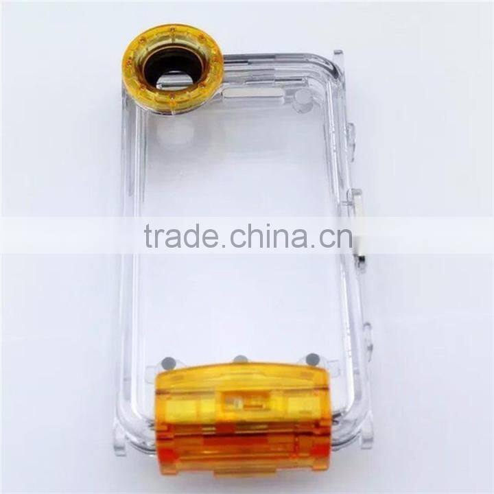 2015 New Arrival Waterproof 40M Underwater Anti-reflection Window Glass Housing Case Cover for 6 Plus 5.5inch