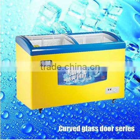 SD-358Y ice cream open top refrigerator Top glass door portable mini freezer