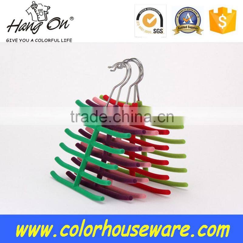 Multi hook Velvet hanger for tie