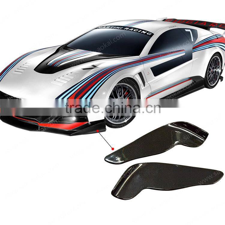 real carbon fiber car front splitter flap