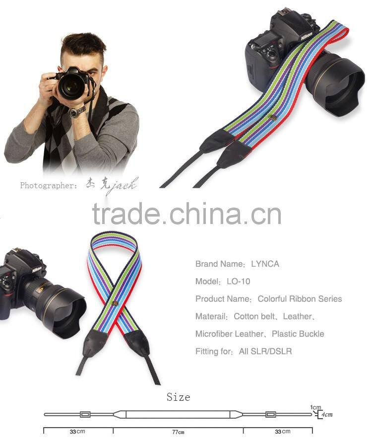 universal Colourful Ribbon Pattern D-SLR Camera Strap Shoulder Neck Strap Grip LO-10