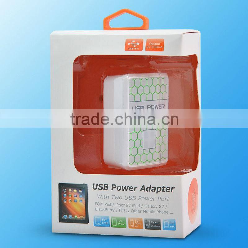 2016 High Speed 2.4A Custom Cell Phone Wall Usb Charger with Fashion Looking and Cheap Price