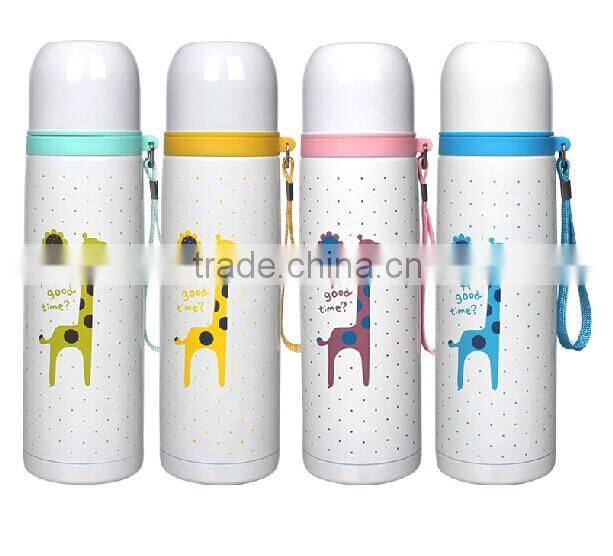 wholesales lovely cartoon 500ML vacuum flask China vacuum insulated stainless steel water bottle