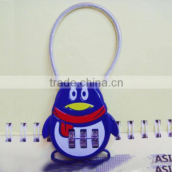 High quality Resettable cable Combinaton Padlock small cable Lock CH-QQ