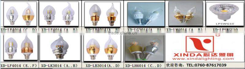 && Acrylic candle light bulbs, Diamond 4W 220V E14 bass ,high light (5W /3W)