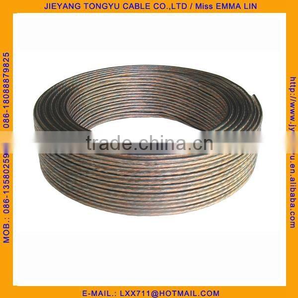 transparent braided twist speaker wire