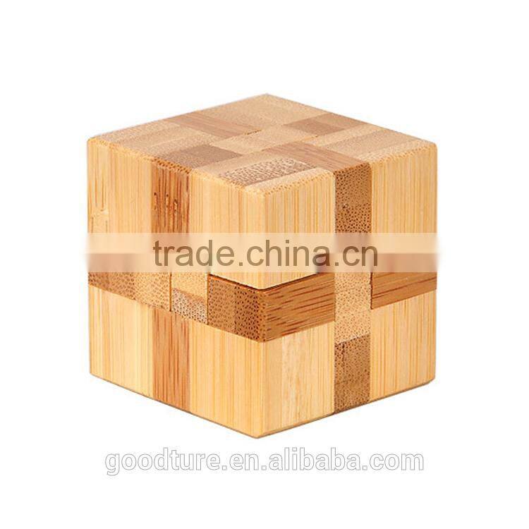 2015 Hot Sale Bamboo IQ Intelligent Puzzle Magic Puzzle Kongming Lock Brain Teaser Model Number GAD1120