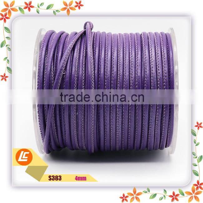 wholesale 4mm black nappa sheepskin leather cord