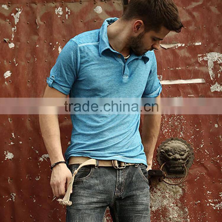 Wholesale Short Sleeve Mens Tops Men Polo T-shirts and Embroidery Design or T Shirts With Collars