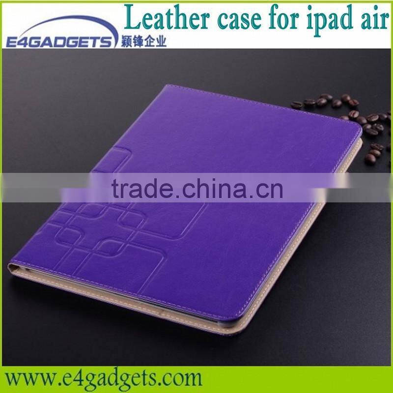 2013 new arrival High Quality crazy horse pattern leather case for apple ipad air case