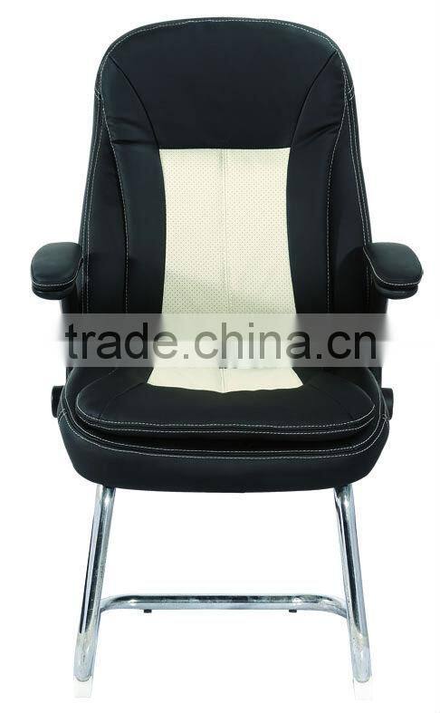 High-end middle back meeting chairs with black and white color