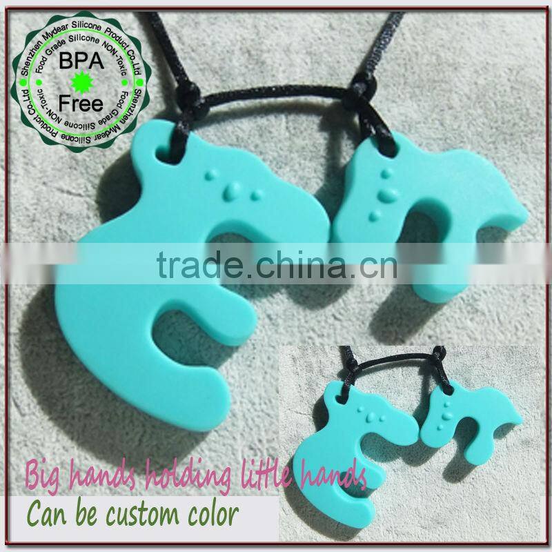 Nursing Bead Jewelry/Food-safe Silicone Chewable Baby Teething Necklace Mom Fashion Bubs Enjoy