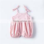 Hot sale bamboo cotton spandex fabric baby bamboo romper with custom logo