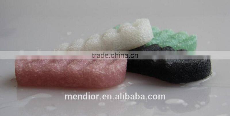 Mendior Bath konjac sponge rectangle black bamboo charcoal sponge