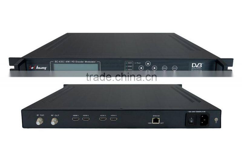SC-4204 4 HD H.264 Encoder to DVB-C RF Modulator