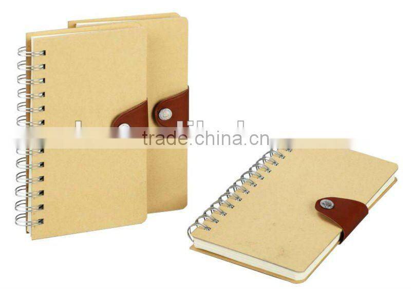 2012 New design notebook with PU closure and spiral