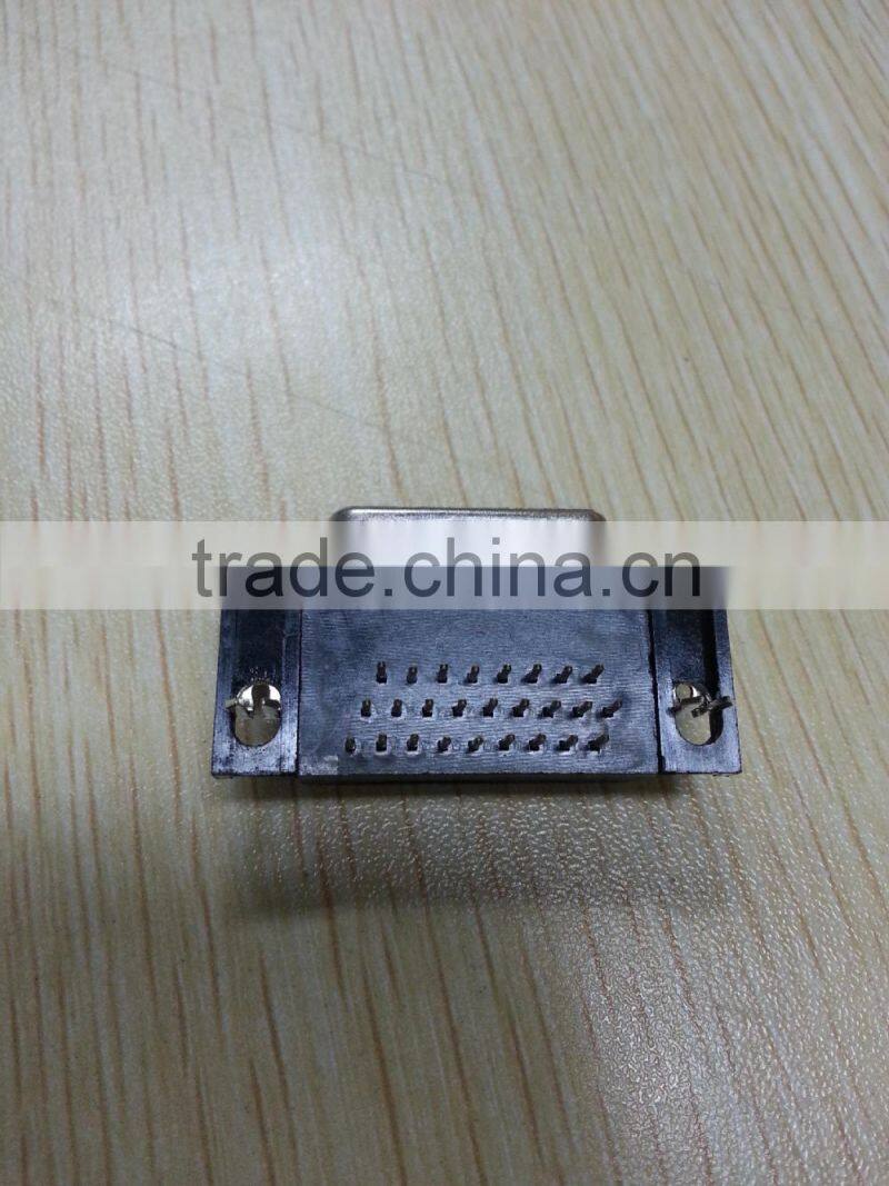 2014 high quality d-sub 26p female right angle dip connector