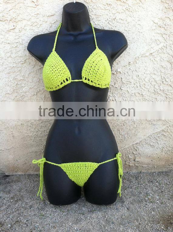 Full handmade ladies Crochet bikini set, crochet women swimwear ,women beach swimsuits