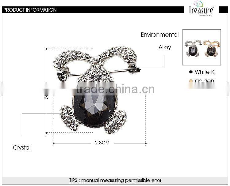China factory big insect alloy big rhinestone brooch jewelry
