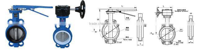150lb 300lb butterflay valve in flange type professional for water
