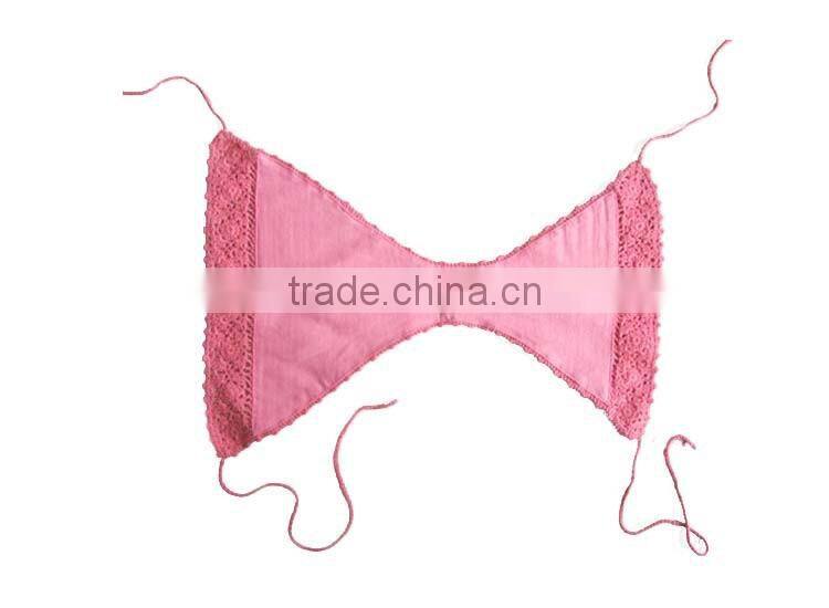 2016 Slimming Sweet pink bikini Customized fashion knit bikini for girl