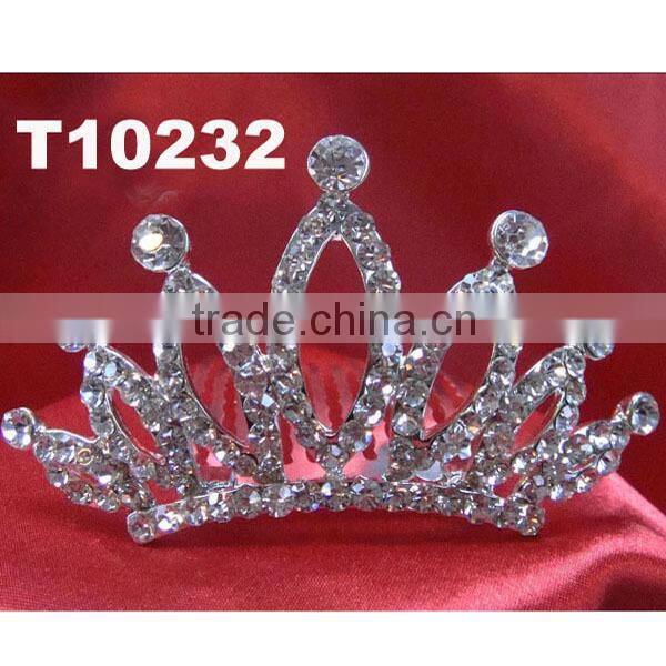 girls mini rhinestone tiara crown wholesale
