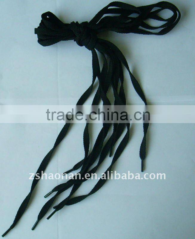 High quality fashion customized flat waxed shoelaces