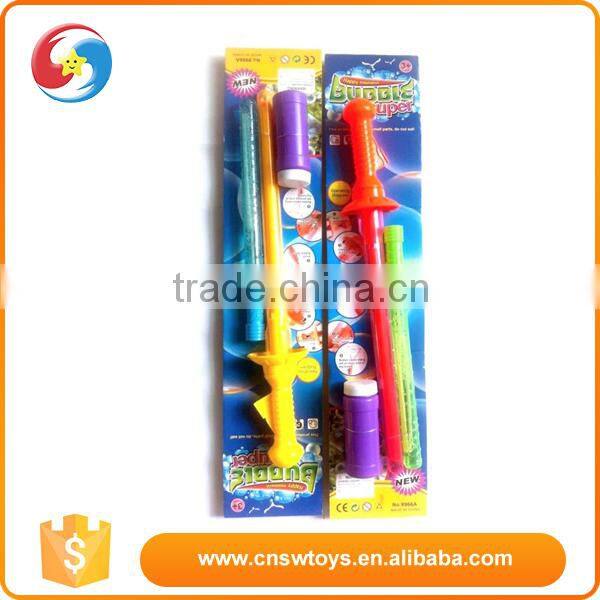 Professional supply colorful sword design kids plastic toy bubble stick