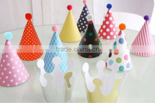 Birthday party paper cone hat, kids birthday hat decoration HC005