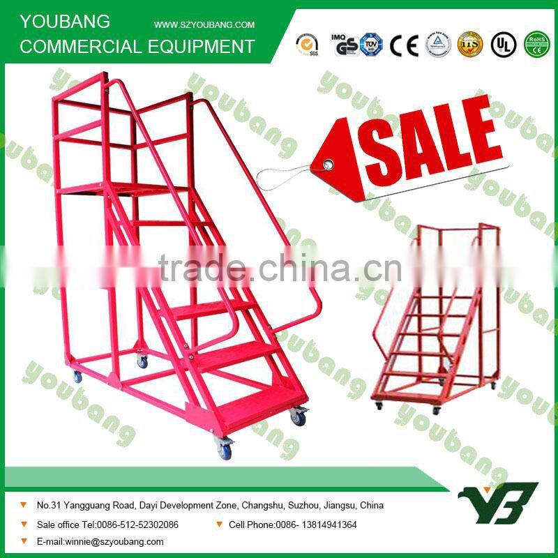 warehouse steel step trolley