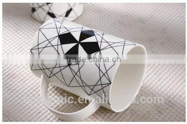 11OZ Own design white porcelain tea cup with printing