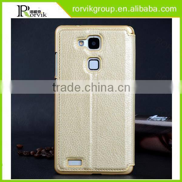 Newest Product brand name stand bumper phone case for HUAWEI MATE 7 two mobile leather phone case