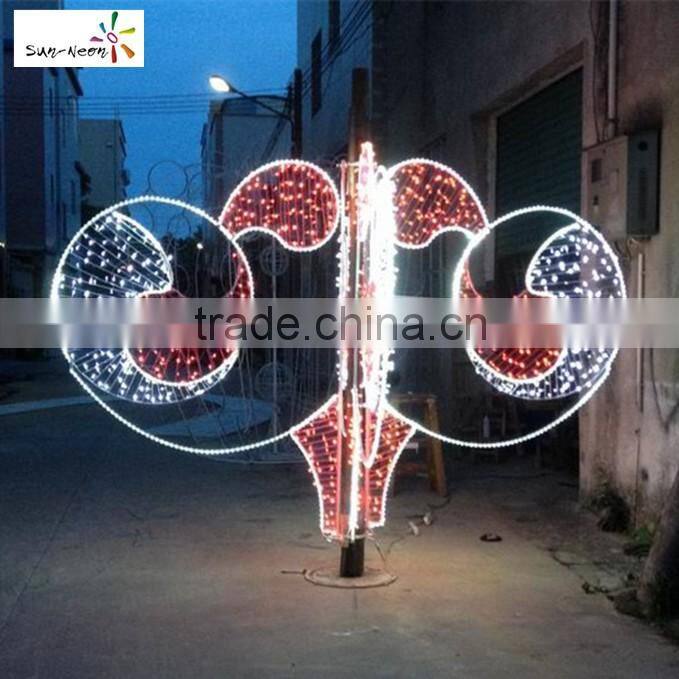 Fancy battery operated light smart led battery light new design 3D motif street light