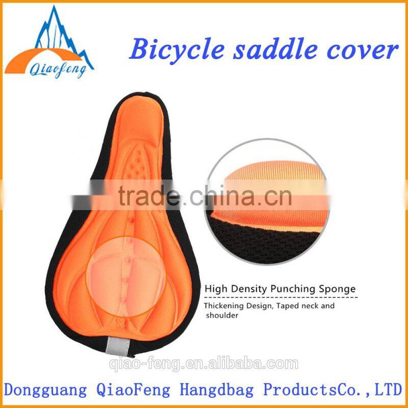 Custom Gel Silicone comfortable breathable bicycle seat cover / bike saddle pad