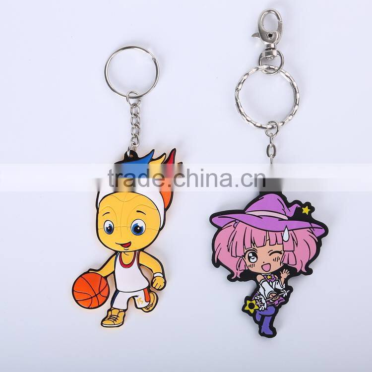 custom design soft silicone key chain screw