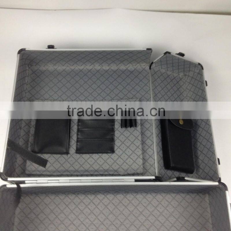 Utility new design aluminum trolly case with rod and wheels